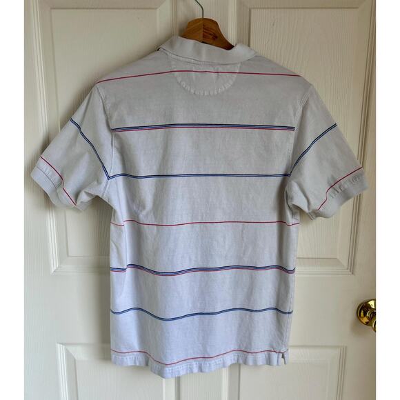 Vintage 100% Cotton Men's Striped Chaps Polo Size M | Vintage 80's Mens Clothing - Picture 5 of 5
